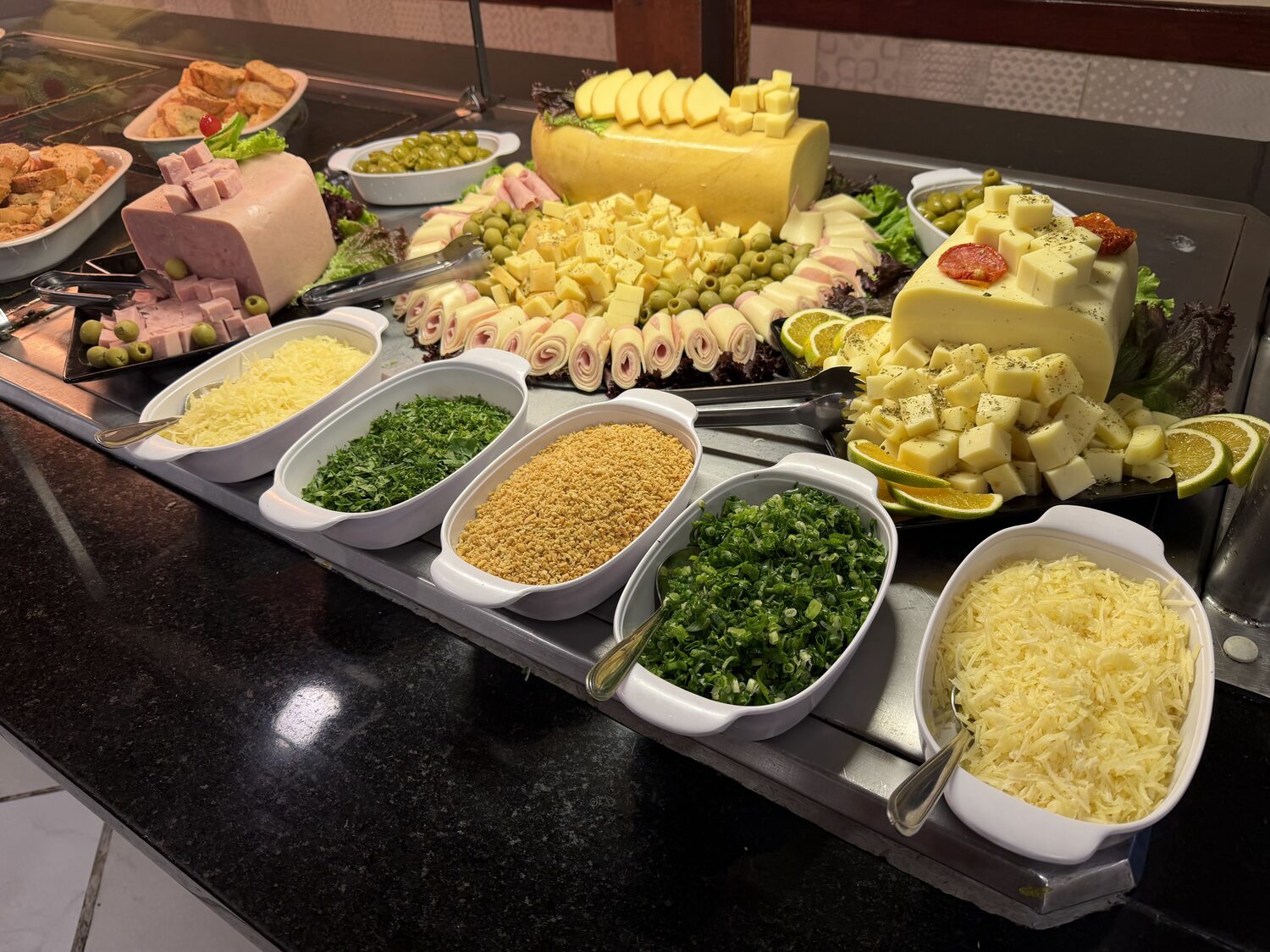 Buffet de frios do Festival de Sopas